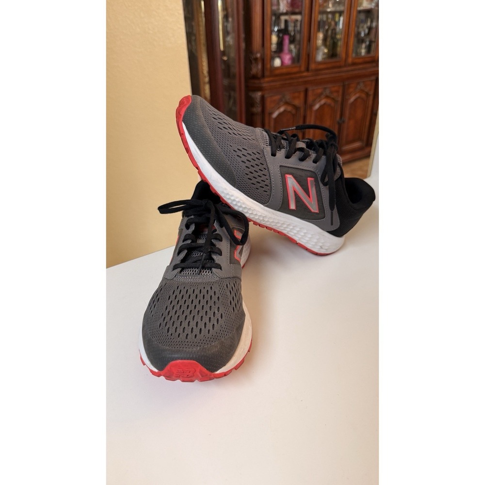 New Balance 520 Comfort Ride Running Shoes Gray Red Mens Size 9 M520LM5